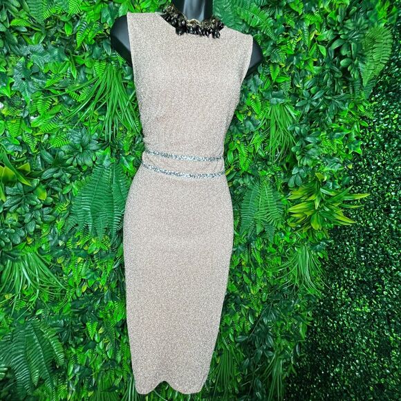 Lovely Grace Dress Small Pink Sleeveless Sparkly Fitted Cocktail Evening 0338 - Picture 7 of 15